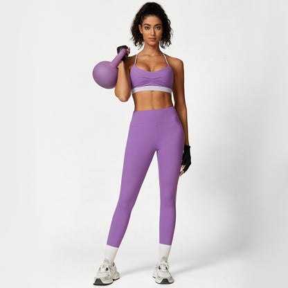 High Waist Hip Lift Pants & Sports Bra Fitness Suit