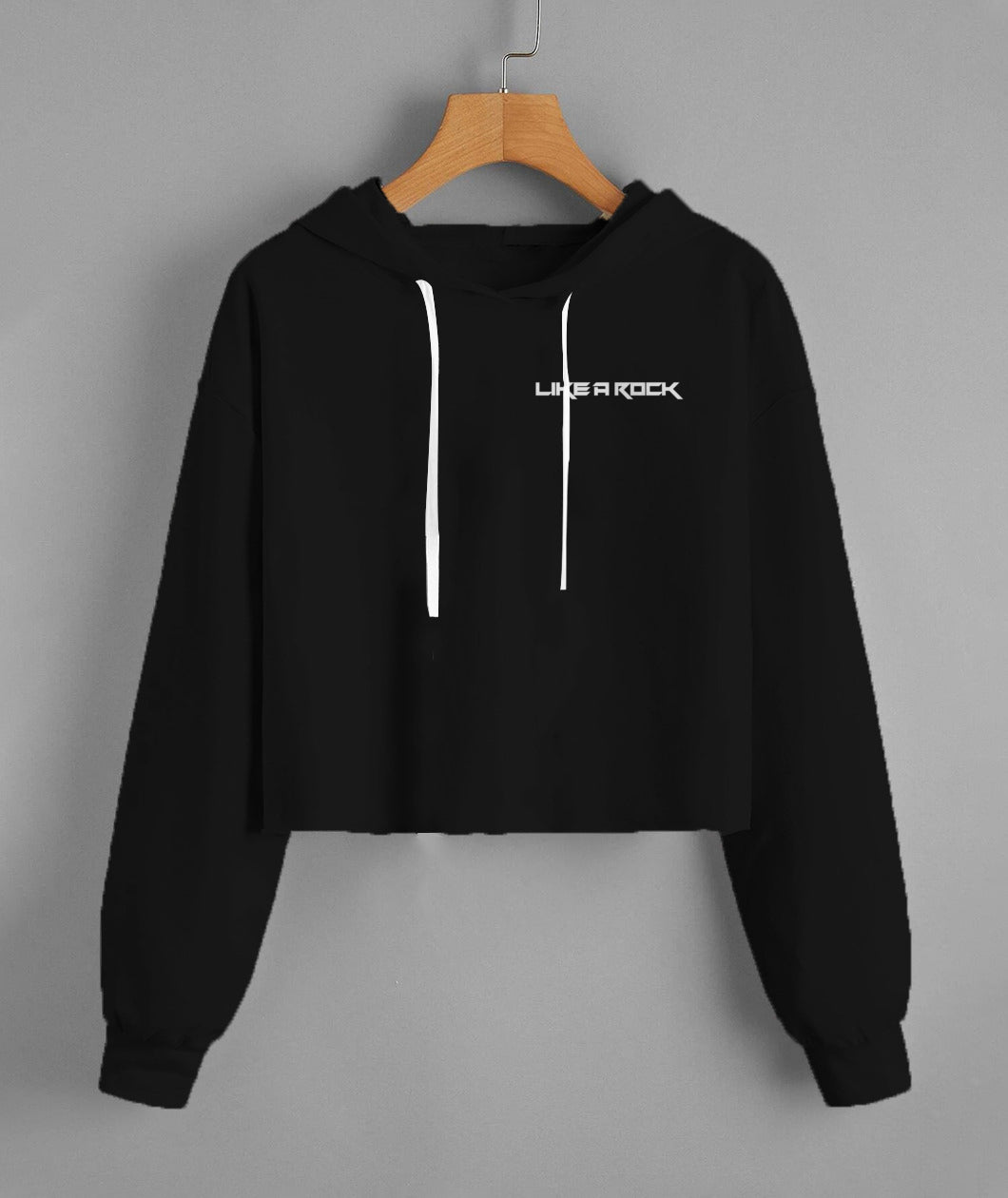 Women's Like A Rock Cropped Hoodie