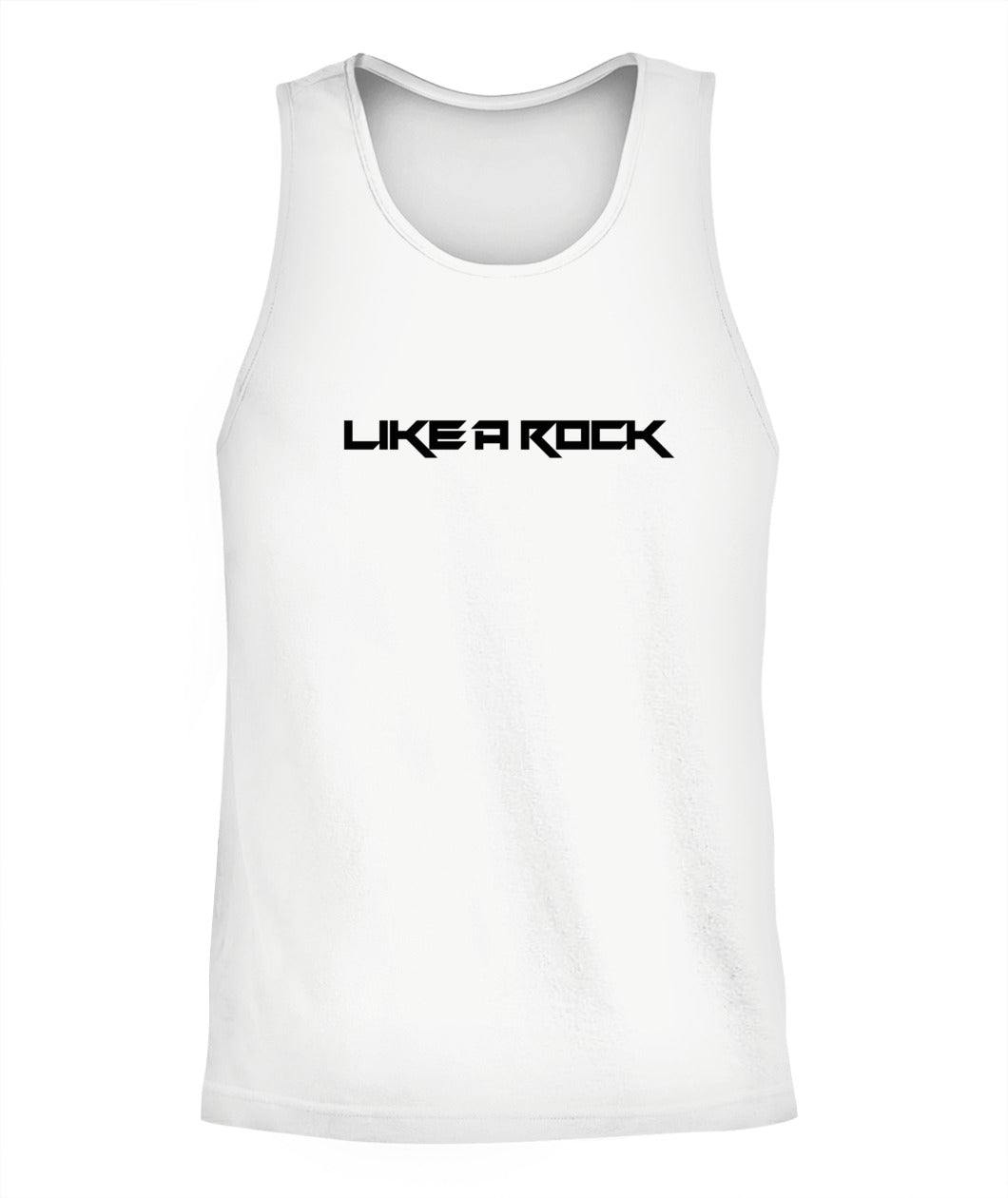 Mens Like A Rock White Tank Top