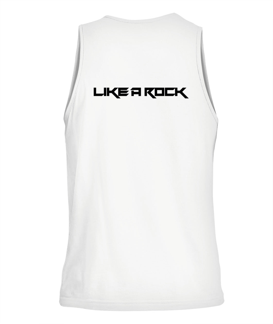 Mens Like A Rock White Tank Top