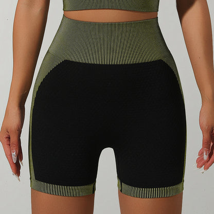 Yoga Bra & Abdominal Shaping High Waist Shorts Set