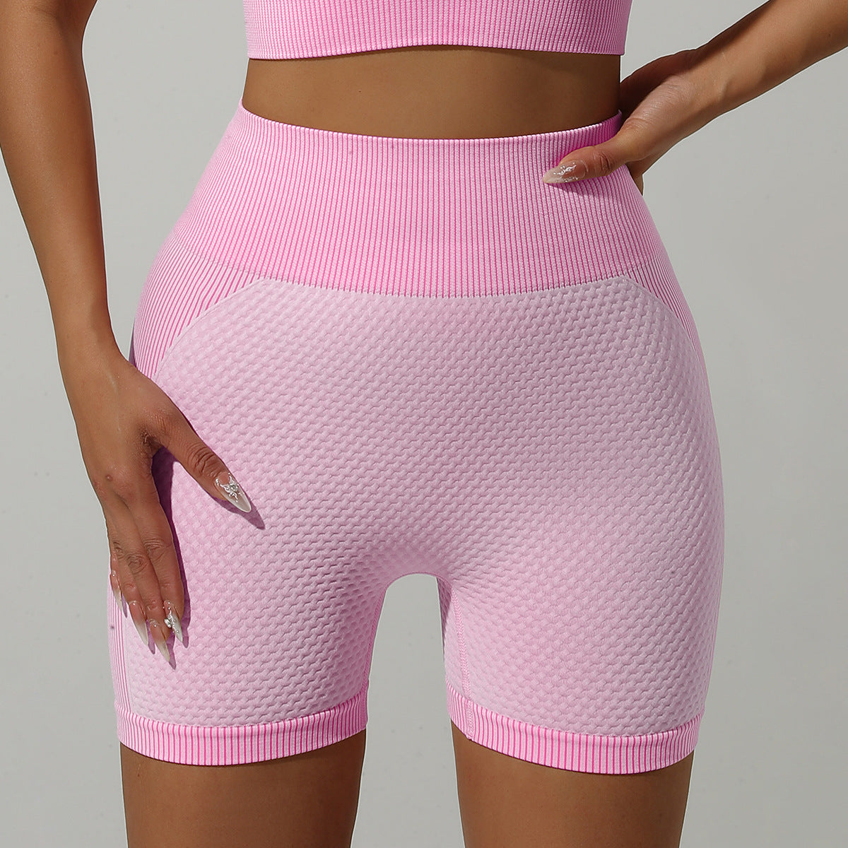 Yoga Bra & Abdominal Shaping High Waist Shorts Set