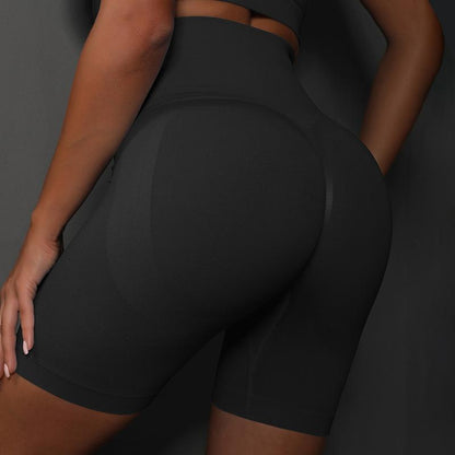 Peach Hip High Waist Yoga Shorts