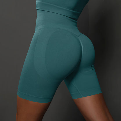 Peach Hip High Waist Yoga Shorts