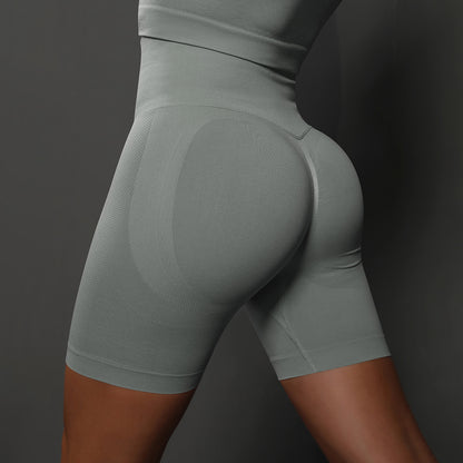 Peach Hip High Waist Yoga Shorts