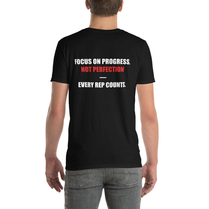 Like A Rock Unisex T-shirt "Focus On Progress Not Perfection" Motivation