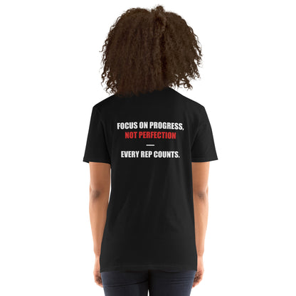 Like A Rock Unisex T-shirt "Focus On Progress Not Perfection" Motivation