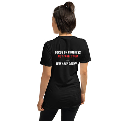 Like A Rock Unisex T-shirt "Focus On Progress Not Perfection" Motivation