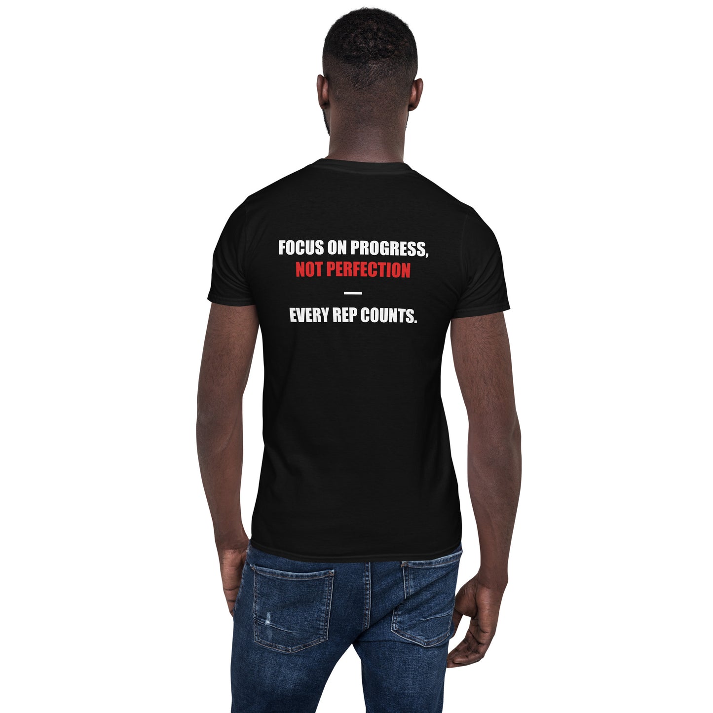 Like A Rock Unisex T-shirt "Focus On Progress Not Perfection" Motivation